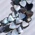 Schwarzes Perlmutt | 925er Sterlingsilber | Herz-Wrap